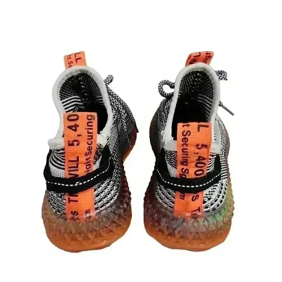 Unisex Running Athletic Shoes Sneakers Lace Up Sport Black White Size 42 - Picture 8 of 9